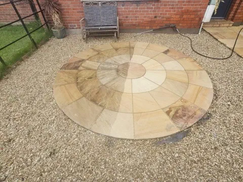 Garden Gravel and Stone Patio Garden Feature Garden Gravel and Stone Design Patio in a Rathfarnham Garden