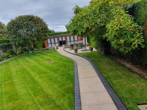 Garden Paving & Landscaping Services in Dublin 2 Newly Landscaped Garden with Paved Edging Installed in County Dublin