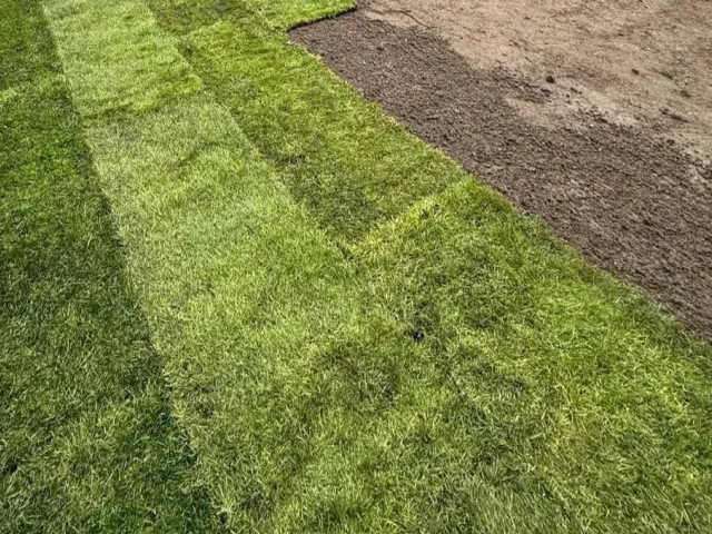 Garden Paving & Landscaping Services in Dublin 5 Natural Turf Lawn Installation in a West Dublin Garden