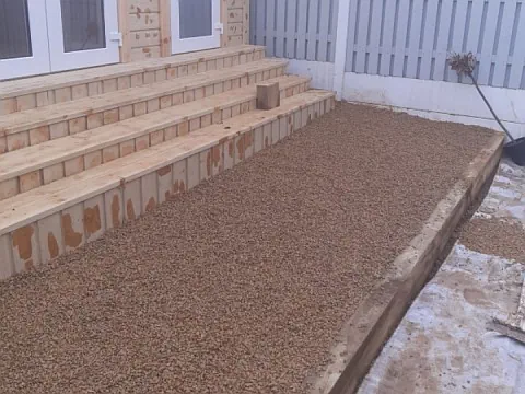 Tiled Garden Steps in Dublin 24 New Tiled Garden Steps with Gravel Base Level in Tallaght, Dublin 24